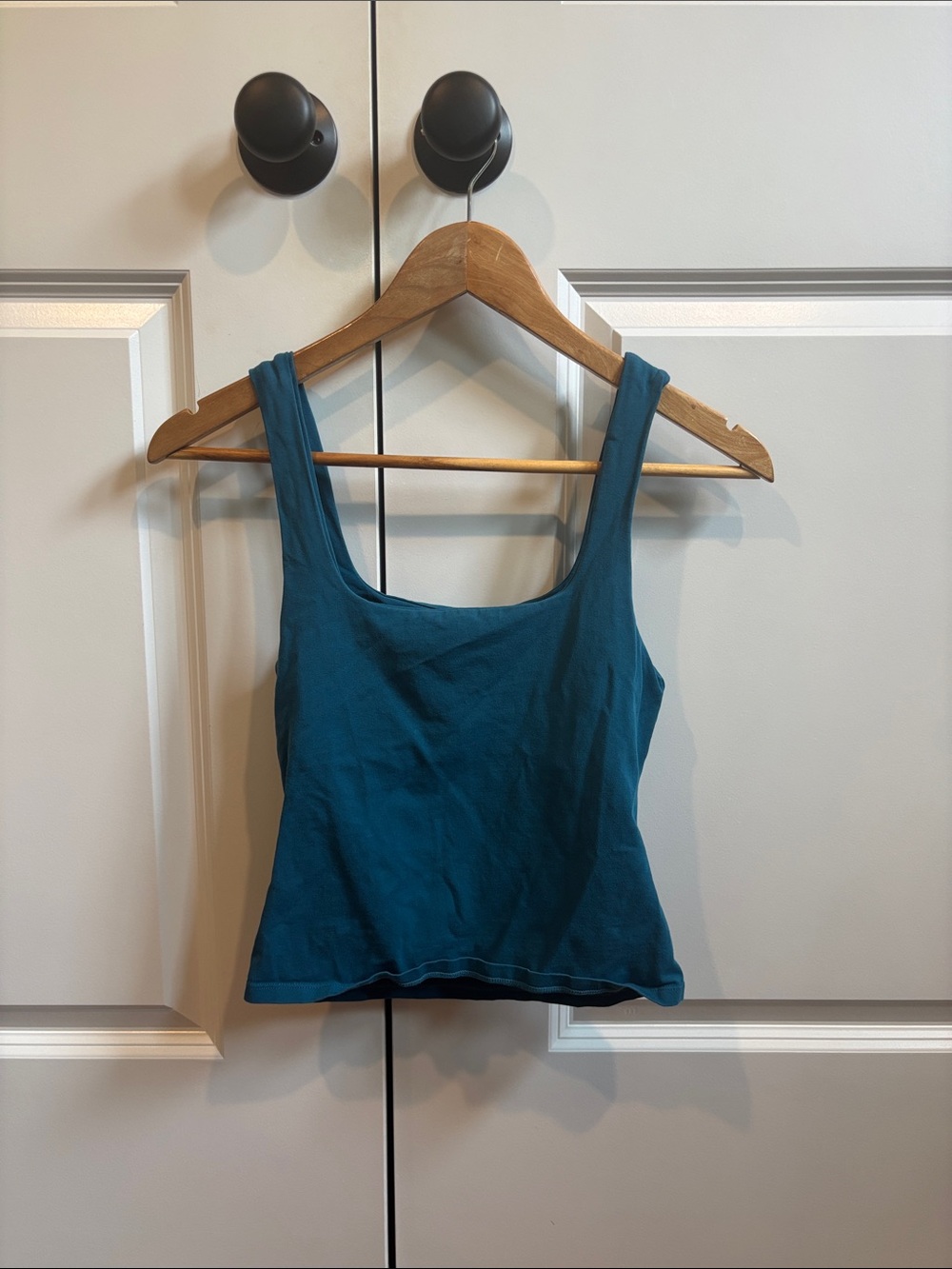 Free People Teal Square-Neck Tank